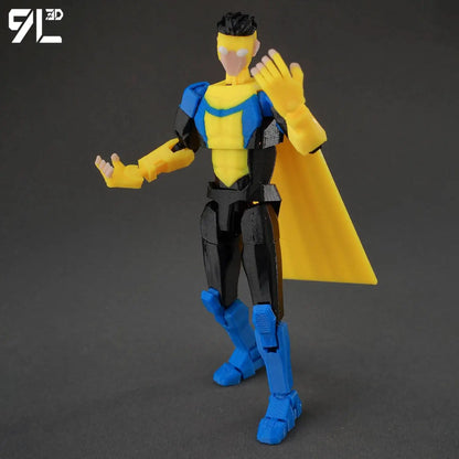 Invincible Boy Action Figure 14cm 3D Printed Poseable Model