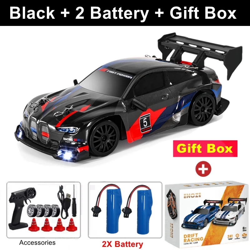 1:24 4WD RC Drift Racing Car with LED Lights – High Speed Remote Control Car