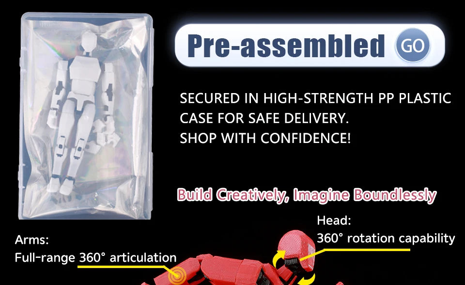 14cm Multi Jointed Action Figure 3D Printed Poseable Collectible Toy
