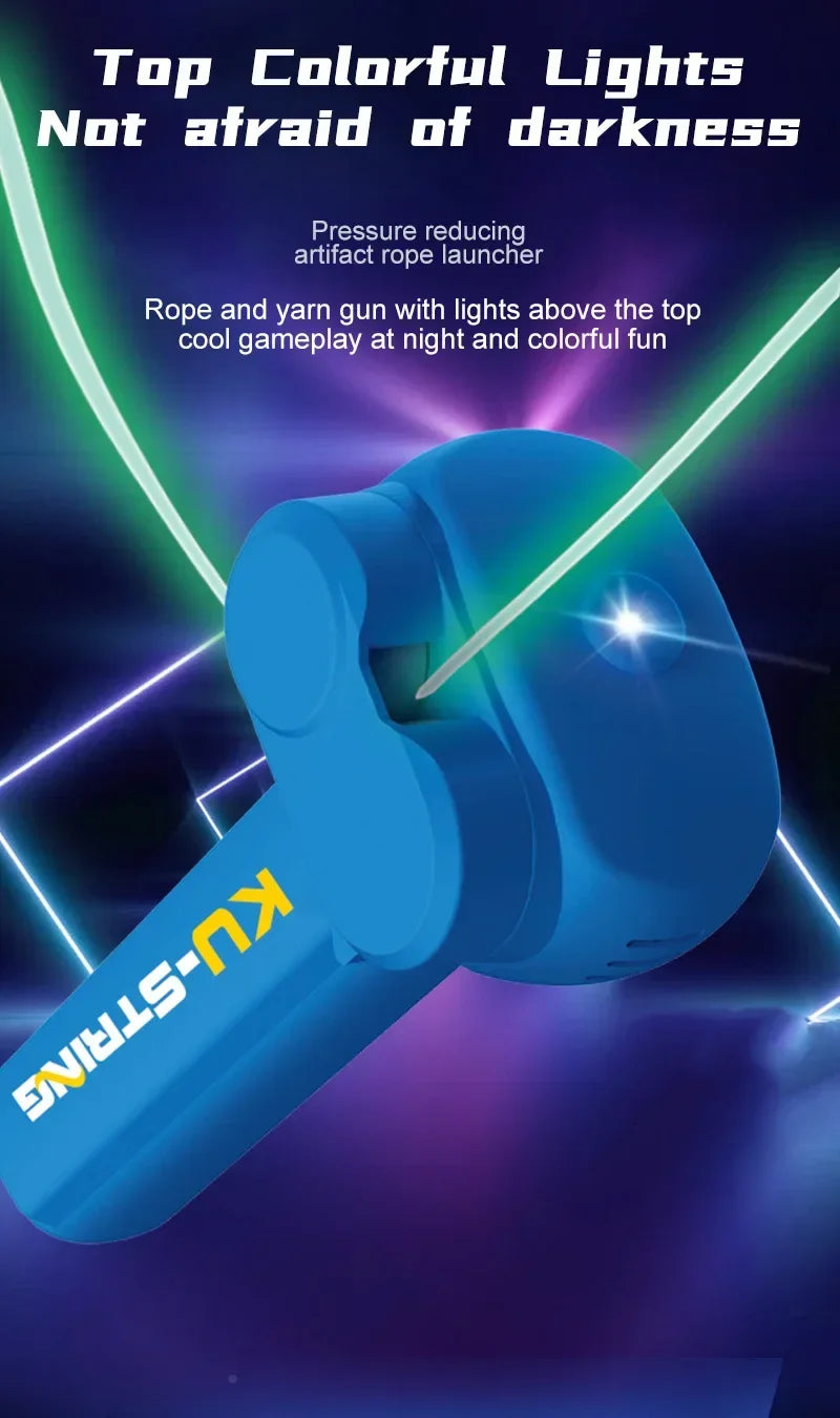 Glow String Launcher Toy LED Light Rope Spinner