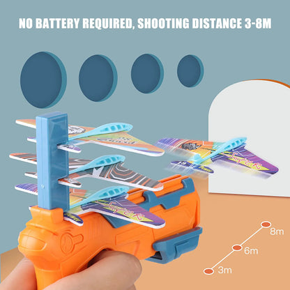 Airplane Launcher Toy Set with Foam Glider Planes