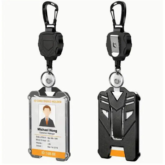 Retractable Badge Holder with ID Card Holder Case Clip