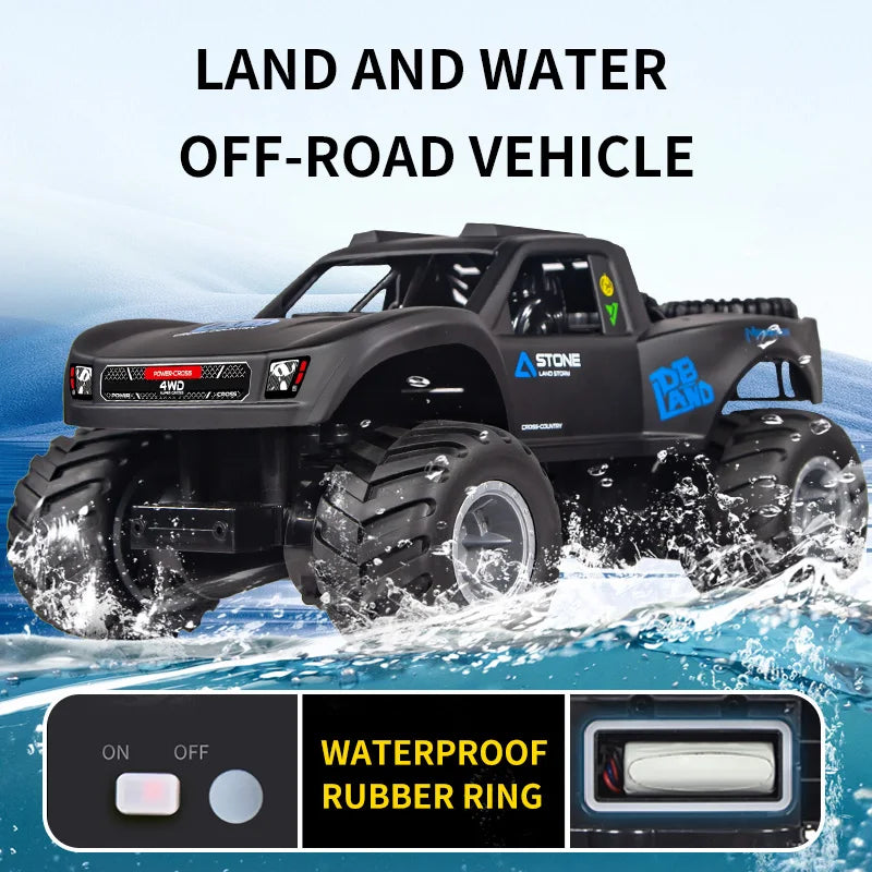 JJRC Q156 4WD Amphibious RC Stunt Car – Waterproof Flip Racing Car for Land & Water