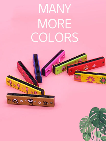 Wooden Harmonica Musical Instrument Toy for Kids