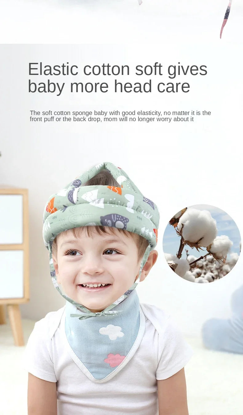 Baby Safety Helmet Soft Adjustable Head Protection Cap