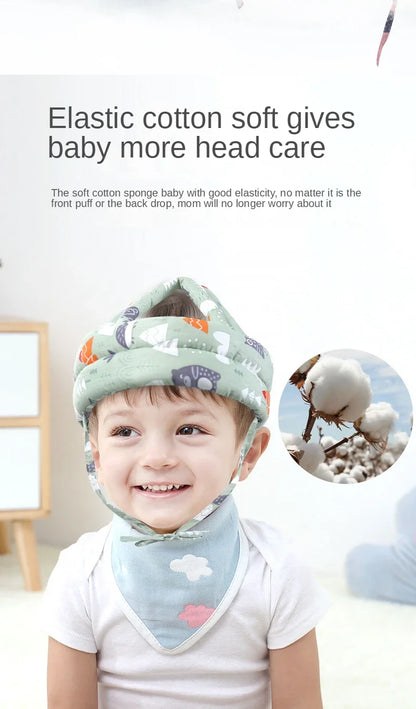 Baby Safety Helmet Soft Adjustable Head Protection Cap