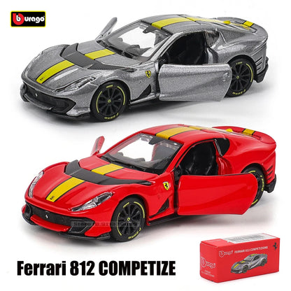 Bburago Ferrari 1:64 Diecast Pull Back Car with Lights & Sound