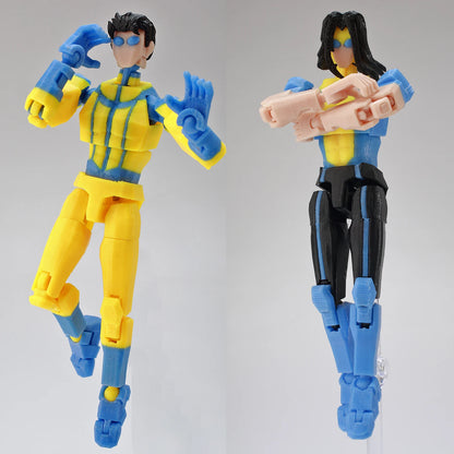 Invincible Boy Action Figure 14cm 3D Printed Multi Jointed Model