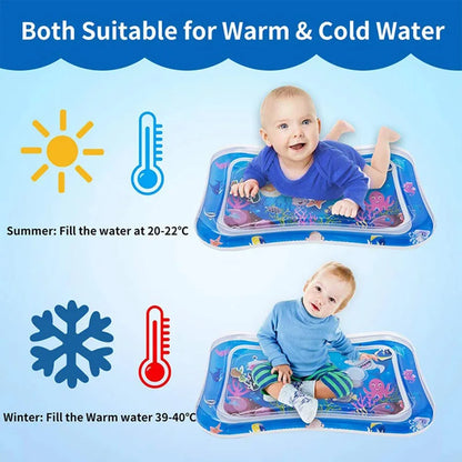 Baby Water Play Mat Inflatable Tummy Time Activity Mat