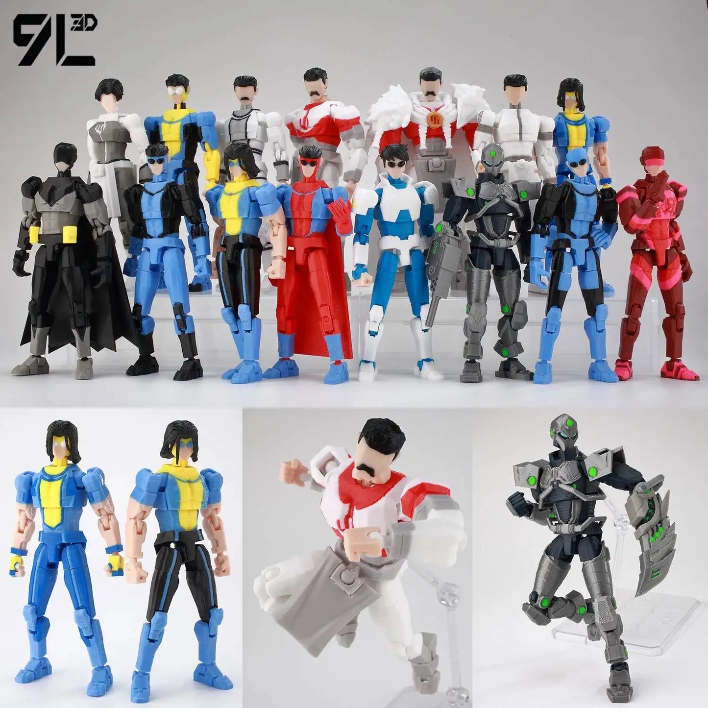 Invincible Boy Action Figure 14cm 3D Printed Multi Jointed Model