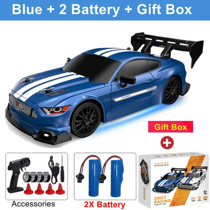 1:24 4WD RC Drift Car with LED Lights – High Speed Remote Control Racing Car