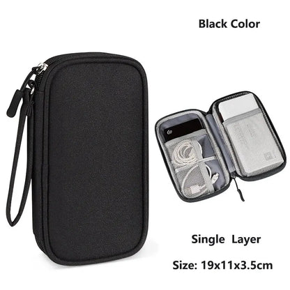 Electronic Cable Organizer Bag Waterproof Travel Storage Case