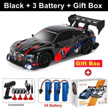 1:24 4WD RC Drift Car with LED Lights – High Speed Remote Control Racing Car