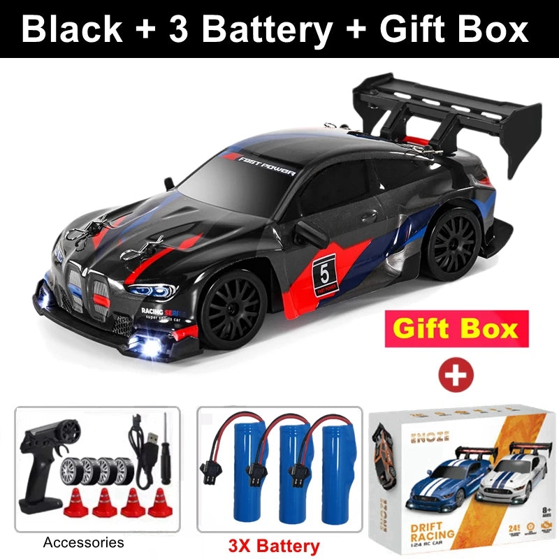 1:24 4WD RC Drift Racing Car with LED Lights – High Speed Remote Control Car