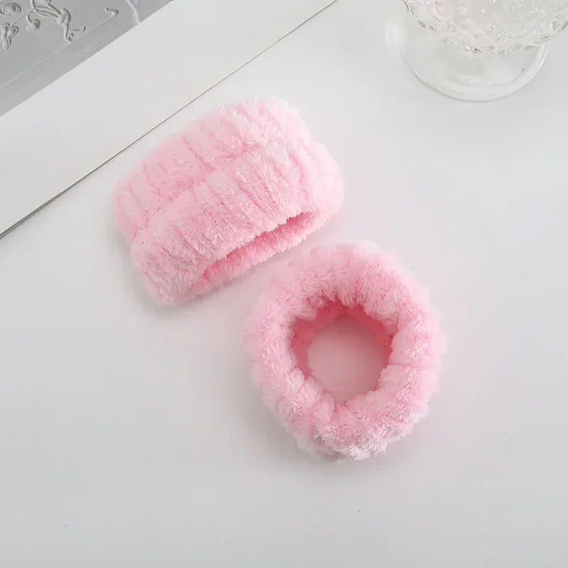 Makeup Headband – Soft Coral Fleece Face Wash Hair Band