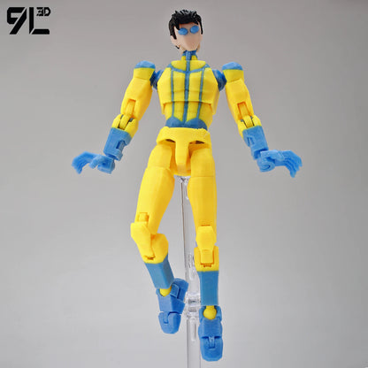 Invincible Boy Action Figure 14cm 3D Printed Multi Jointed Model
