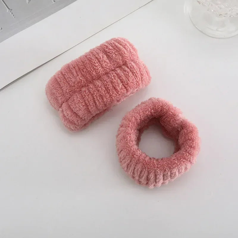 Makeup Headband – Soft Coral Fleece Face Wash Hair Band