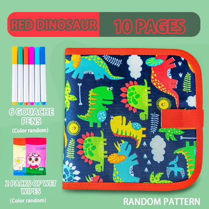Reusable Doodle Book for Kids with 12 Watercolor Pens