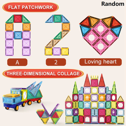 Magnetic Building Tiles STEM Construction Toy for Kids