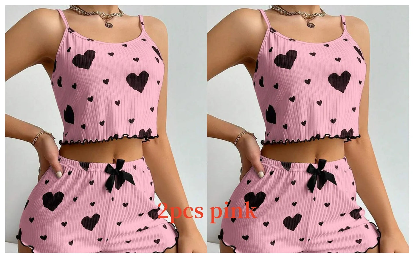 Women's Pajama Set 2 Piece Tank Top & Shorts Sleepwear