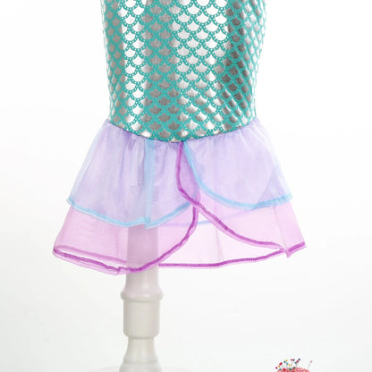 Little Mermaid Princess Costume Ariel Dress for Girls