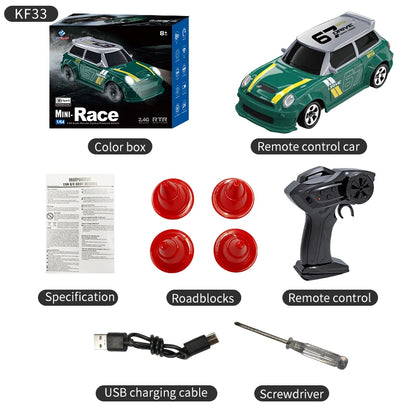 KF20 1:64 Mini RC Drift Car – 4WD Desktop Racing Remote Control Car