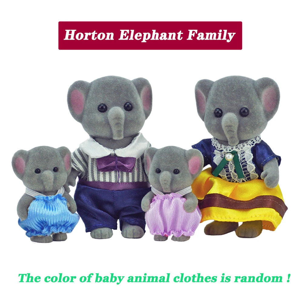 1:12 Mini Animal Doll Forest Family Dollhouse Figure