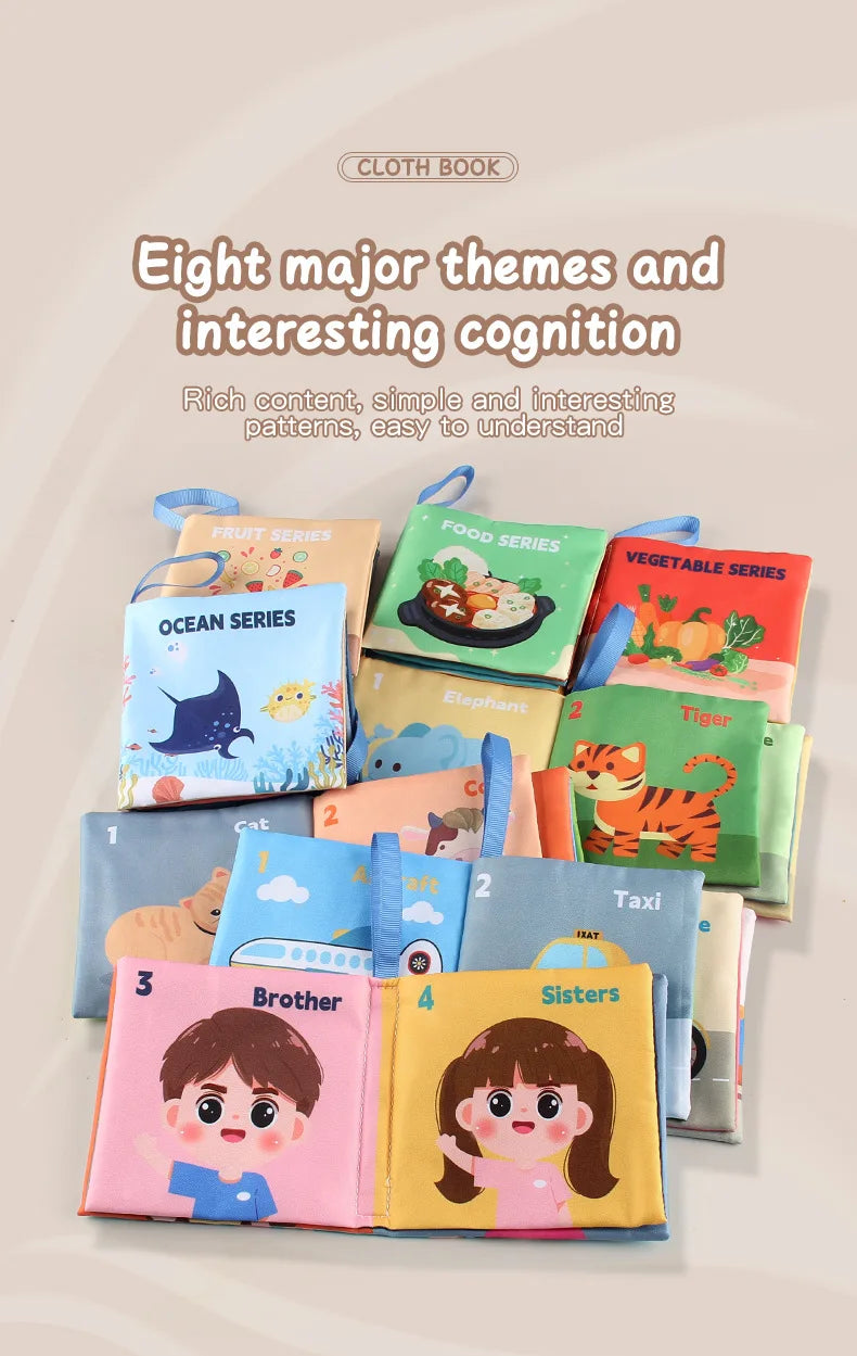 Soft Baby Cloth Book Montessori Sensory Learning Toy