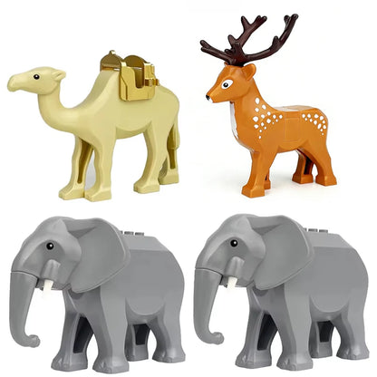 MOC Farm Zoo Animal Building Blocks Educational Toy Set