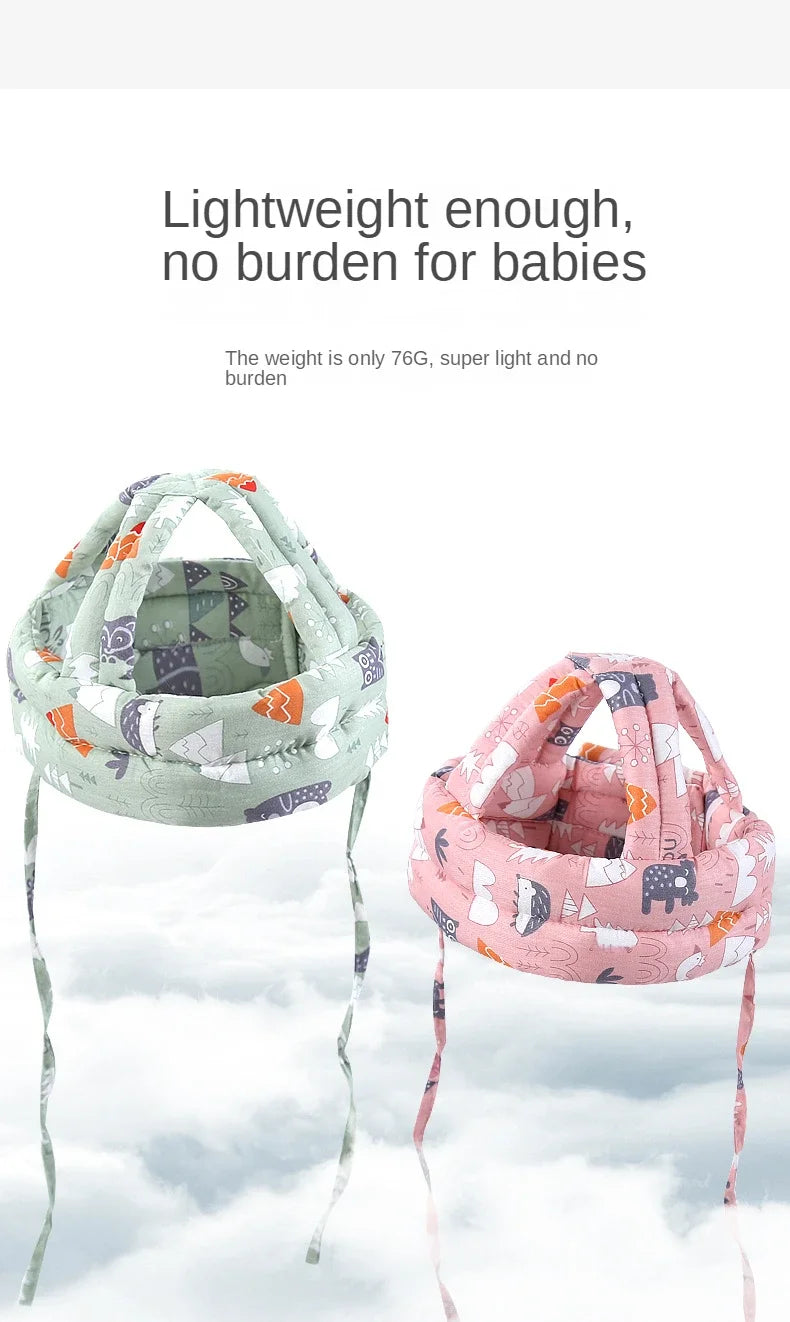 Baby Safety Helmet Soft Adjustable Head Protection Cap