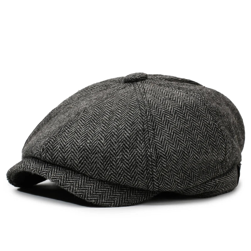 Unisex Newsboy Hat Retro Cotton Beret Flat Cap