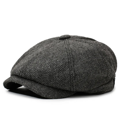 Unisex Newsboy Hat Retro Cotton Beret Flat Cap
