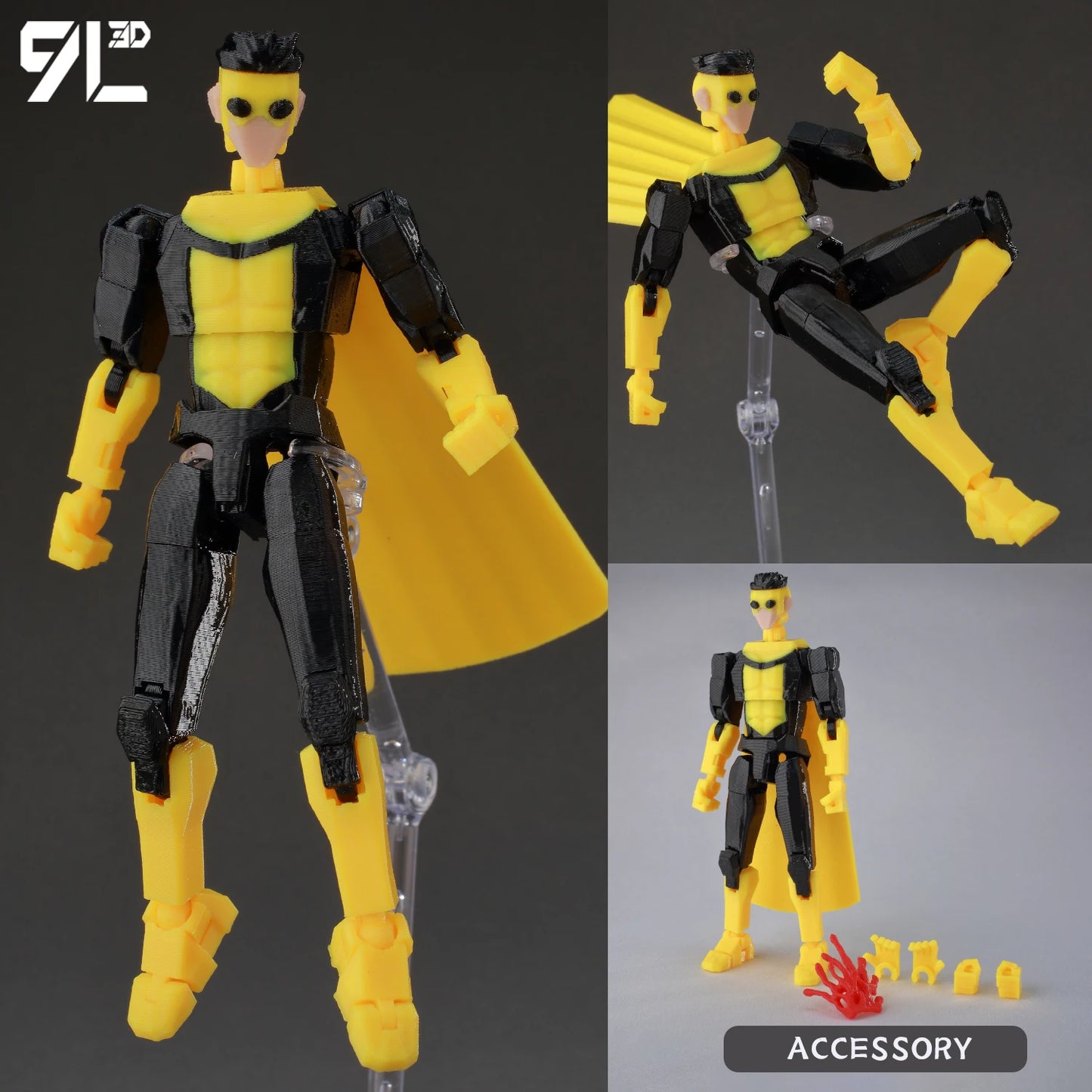 14cm Multi Jointed Action Figure 3D Printed Poseable Collectible Toy