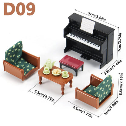 1:12 Miniature Dollhouse Furniture Set Pretend Play Accessories