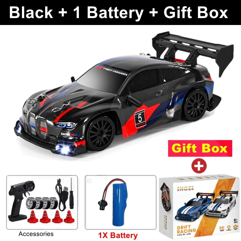 1:24 4WD RC Drift Racing Car with LED Lights – High Speed Remote Control Car