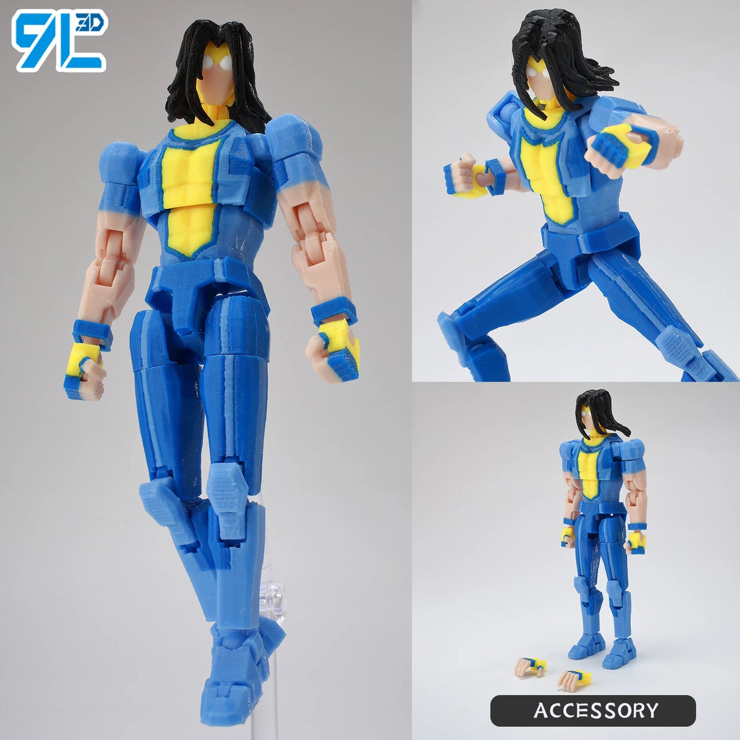 Invincible Boy Action Figure 14cm 3D Printed Multi Jointed Model