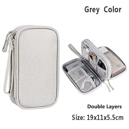 Electronic Cable Organizer Bag Waterproof Travel Storage Case