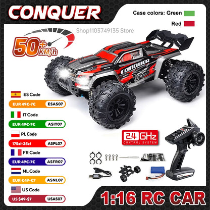 WLtoys 1:16 High Speed 4WD RC Monster Truck – 50KM/H Off-Road Remote Control Car