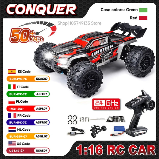 WLtoys 1:16 High Speed 4WD RC Monster Truck – 50KM/H Off-Road Remote Control Car