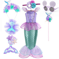 Little Mermaid Princess Costume Ariel Dress for Girls