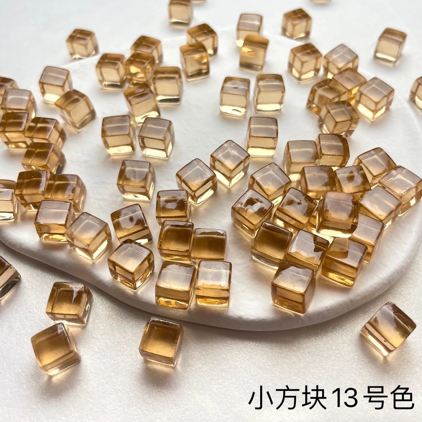 Transparent Cube Game Pieces Set – 50PCS Colorful Crystal Cubes
