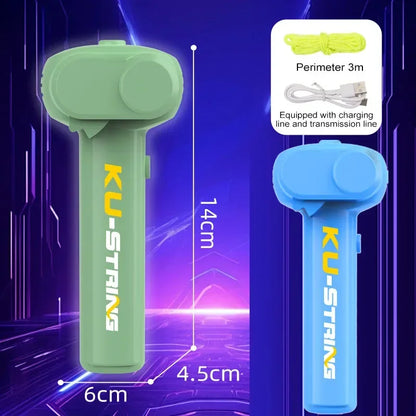 Glow String Launcher Toy LED Light Rope Spinner