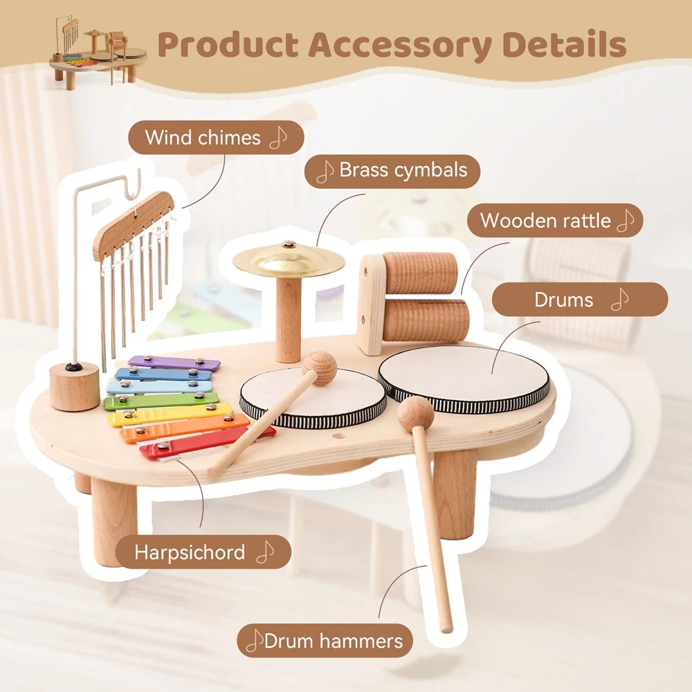 Wooden Kids Xylophone Montessori Musical Instrument Toy