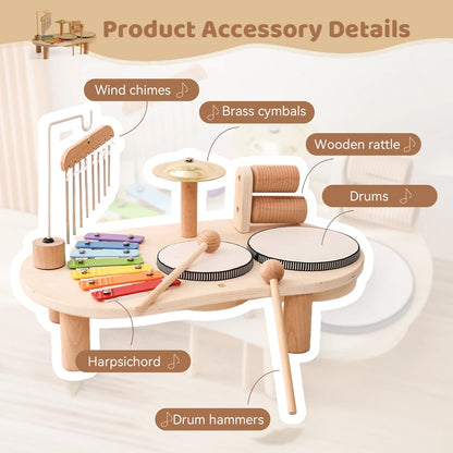Wooden Kids Xylophone Montessori Musical Instrument Toy