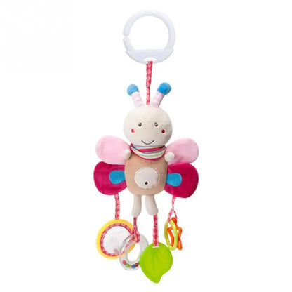 Baby Plush Rattle Toy with Teether Giraffe Zebra Handbell