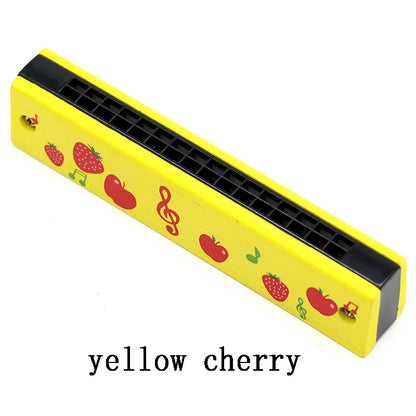 Wooden Harmonica Musical Instrument Toy for Kids