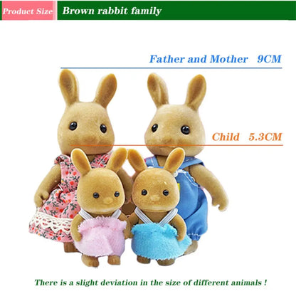 1:12 Mini Animal Doll Forest Family Dollhouse Figure