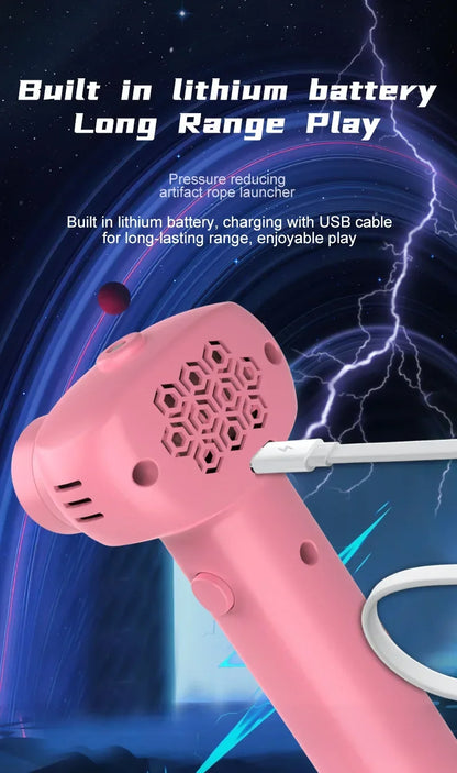 Glow String Launcher Toy LED Light Rope Spinner
