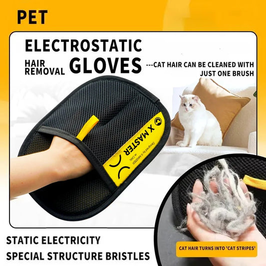 Pet Hair Remover Glove – Reusable Grooming Mitt with Lint Brush
