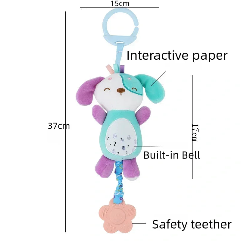 Baby Rattle Toy Soft Animal Sensory Hand Grip Toy